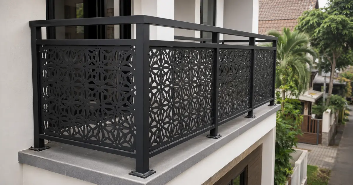 Railing Balkon Laser Cutting custom oleh Raja Cutting Laser